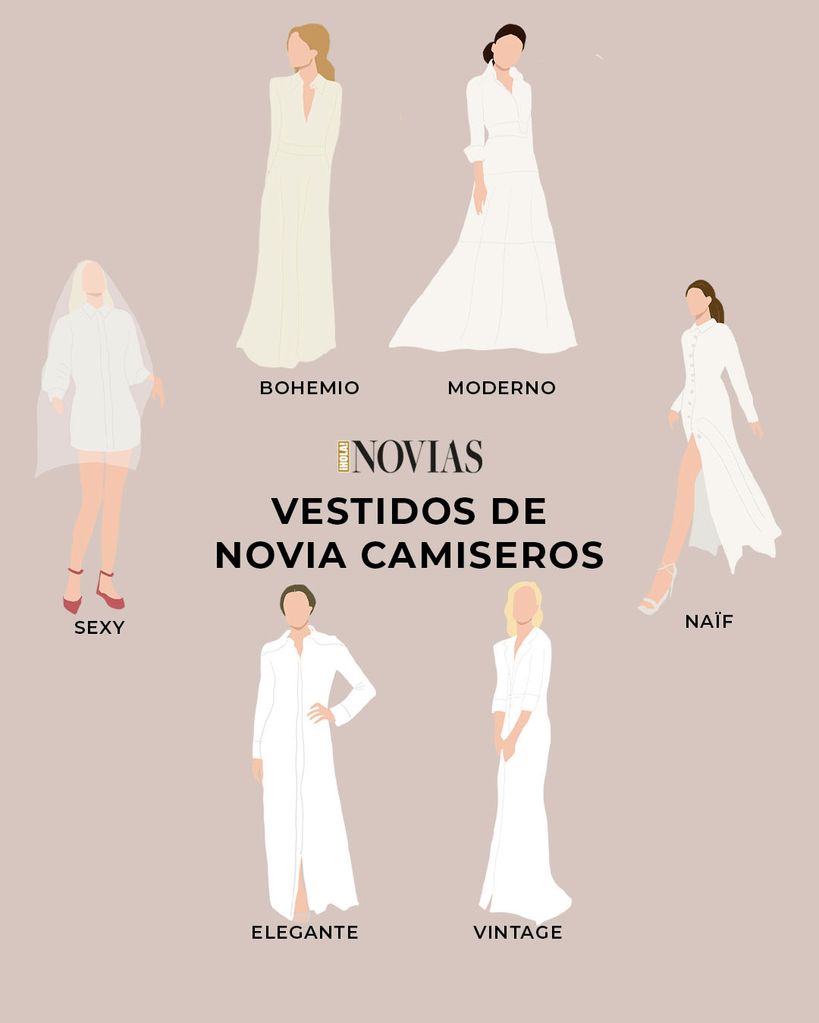 Looks y vestidos de novia camiseros