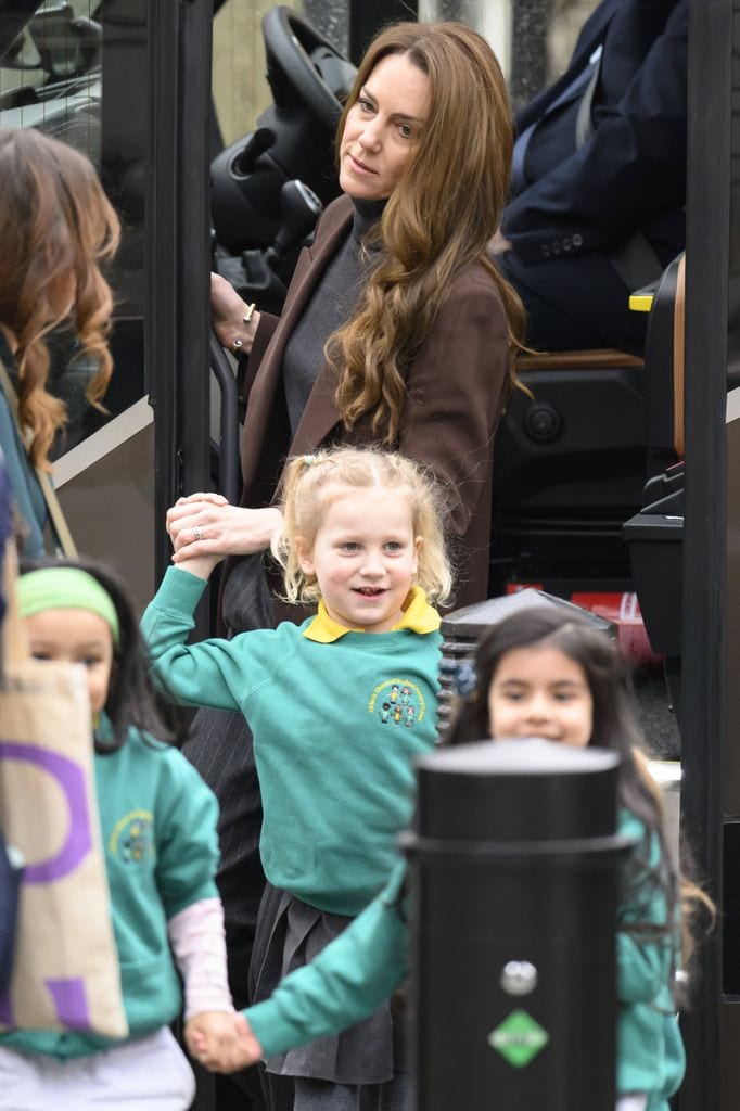 Kate Middleton  en una excursión con niños al el National Portrait Gallery