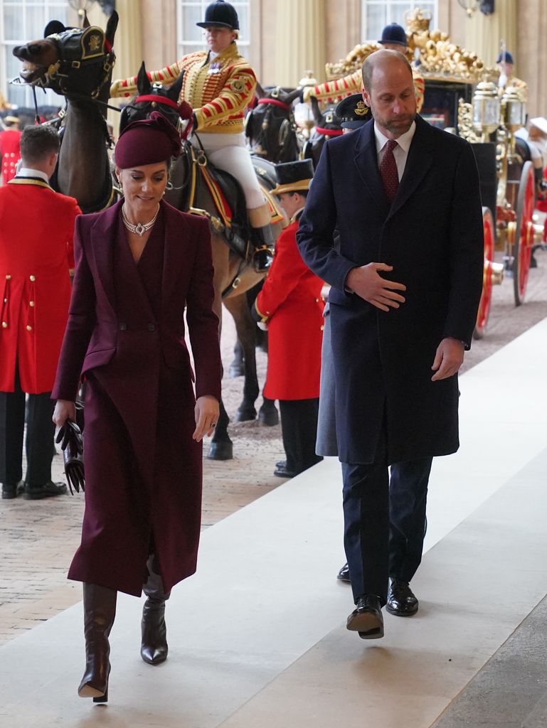 Kate Middleton y el príncipe Guillermo en la visita de Estado del emir de Catar