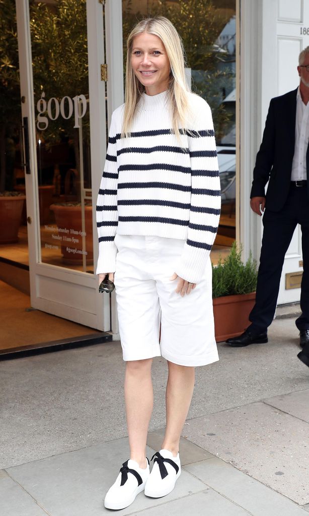 gwyneth paltrow con sweater de rayas bretonas