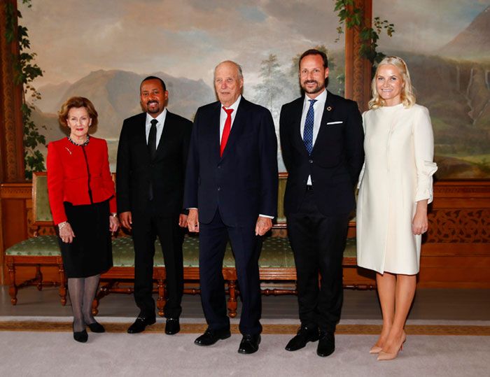 La Familia Real Noruega durante la entrega del Nobel de la Paz de este año