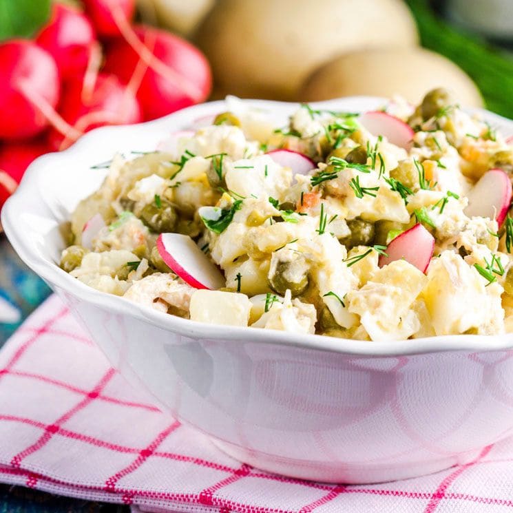 ensalada patatas rabanitos cebolla