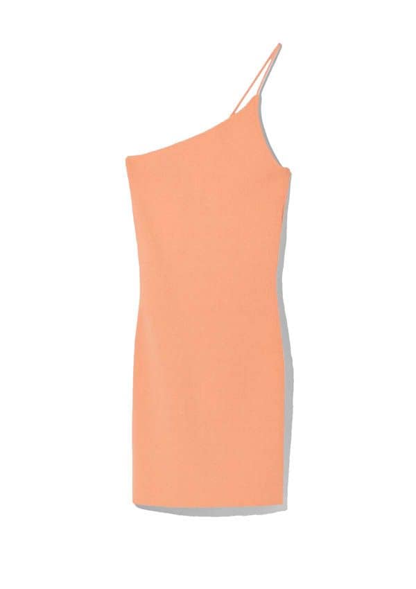 vestido naranja rebajas bershka