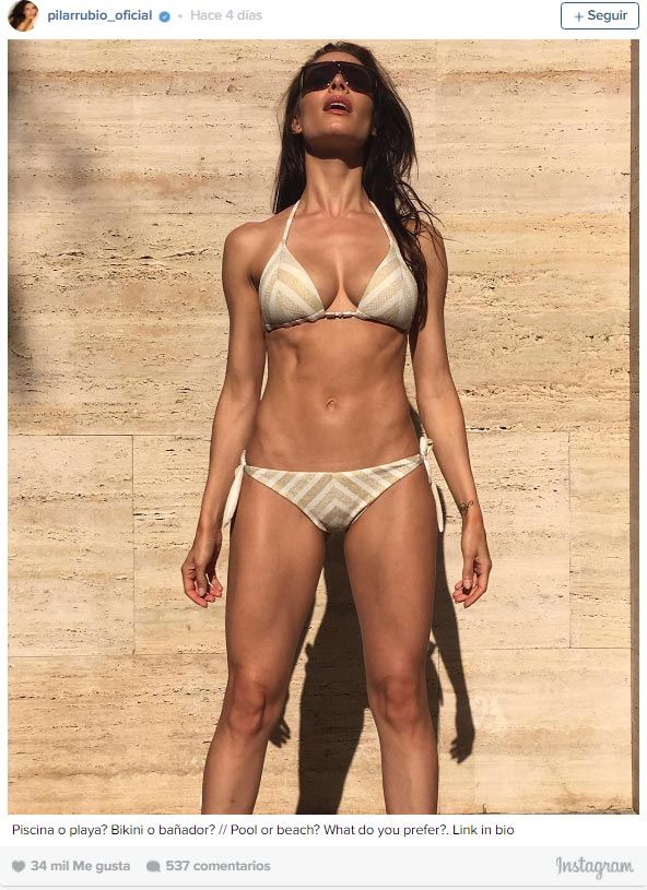 Pilar Rubio ha presumido ya de cuerpazo en biquini en su blog de HOLA.com
