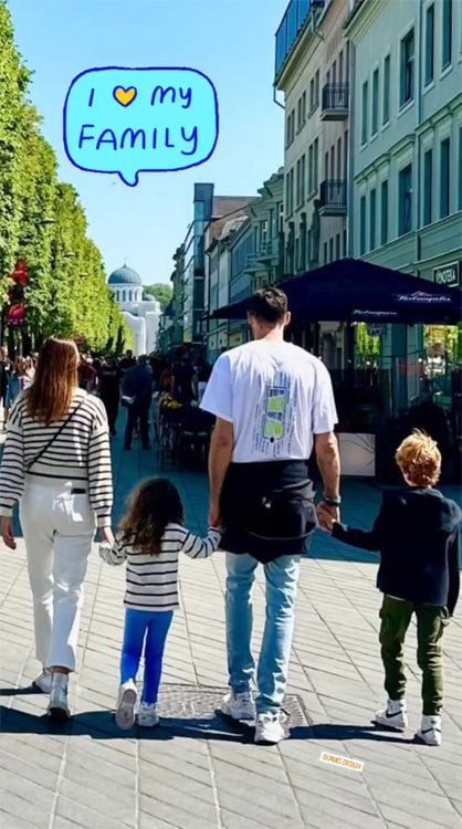 Rudy Fernández con su familia