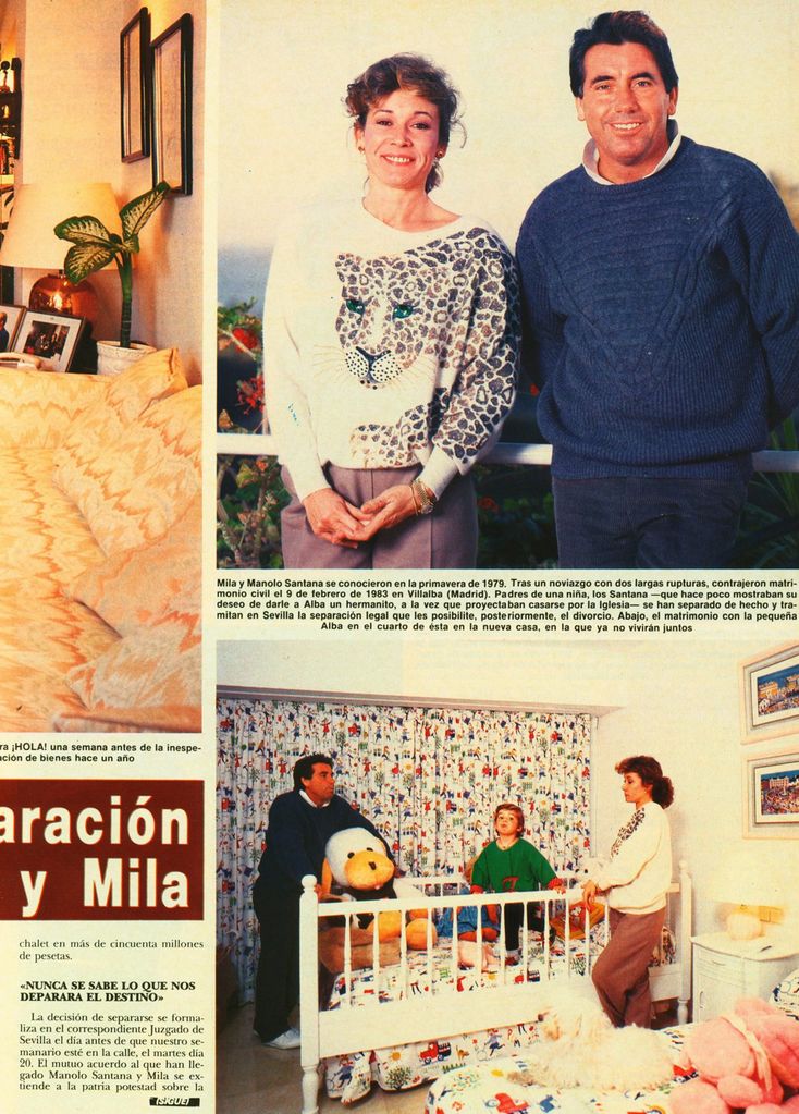 Separación Mila Ximénez y Manolo Santana en ¡HOLA! 1984