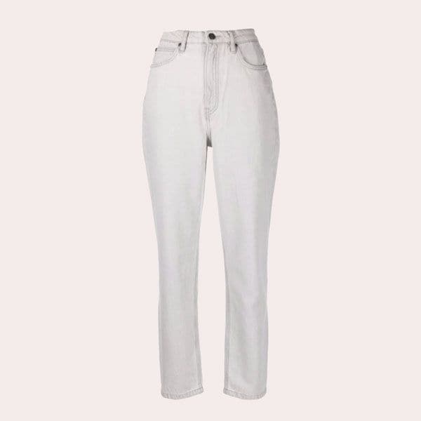 pantalones mom gris