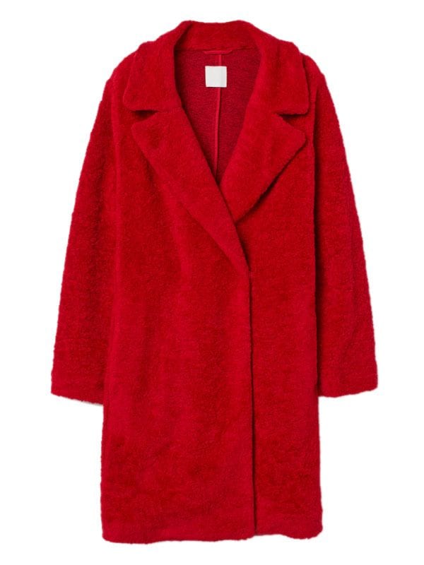 abrigo rojo hm