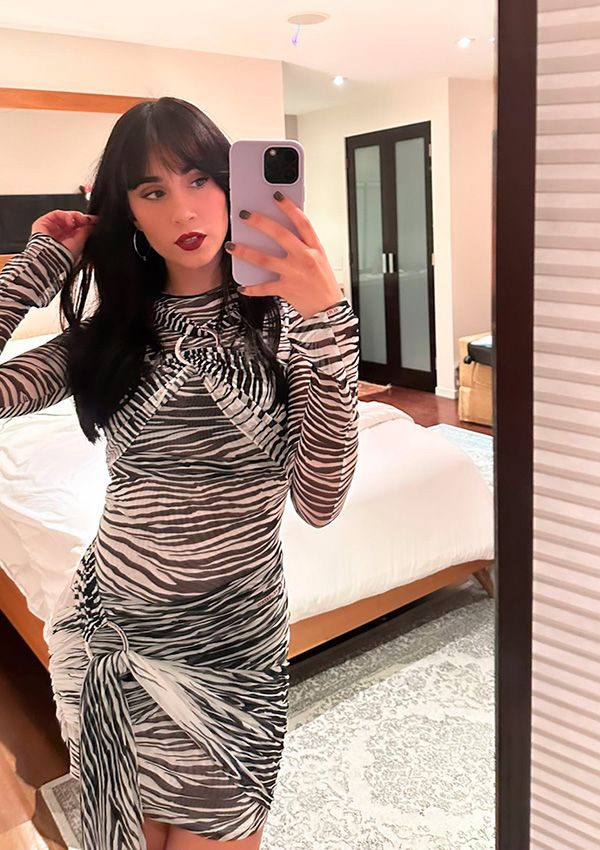 Aitana con vestido 'animal print' de The Attico