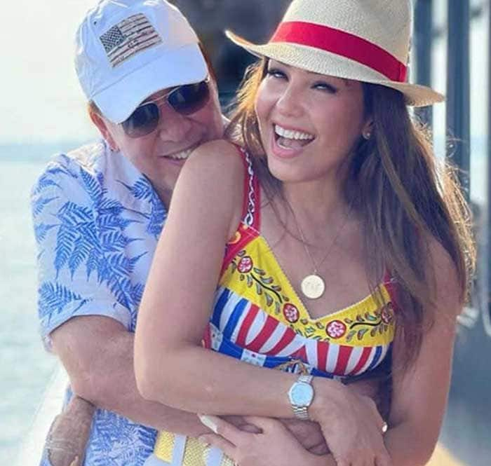 Thalía y Tommy Mottola