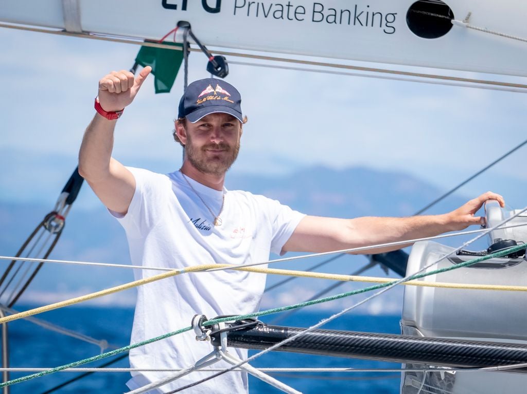 Pierre Casiraghi a bordo de un barco 