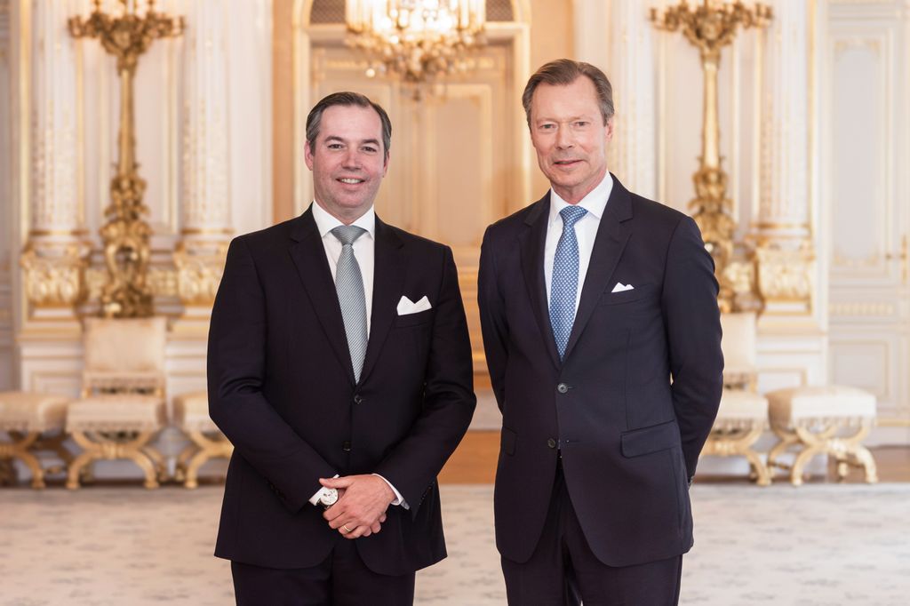 El gran duque de Luxemburgo y el príncipe heredero Guillermo 