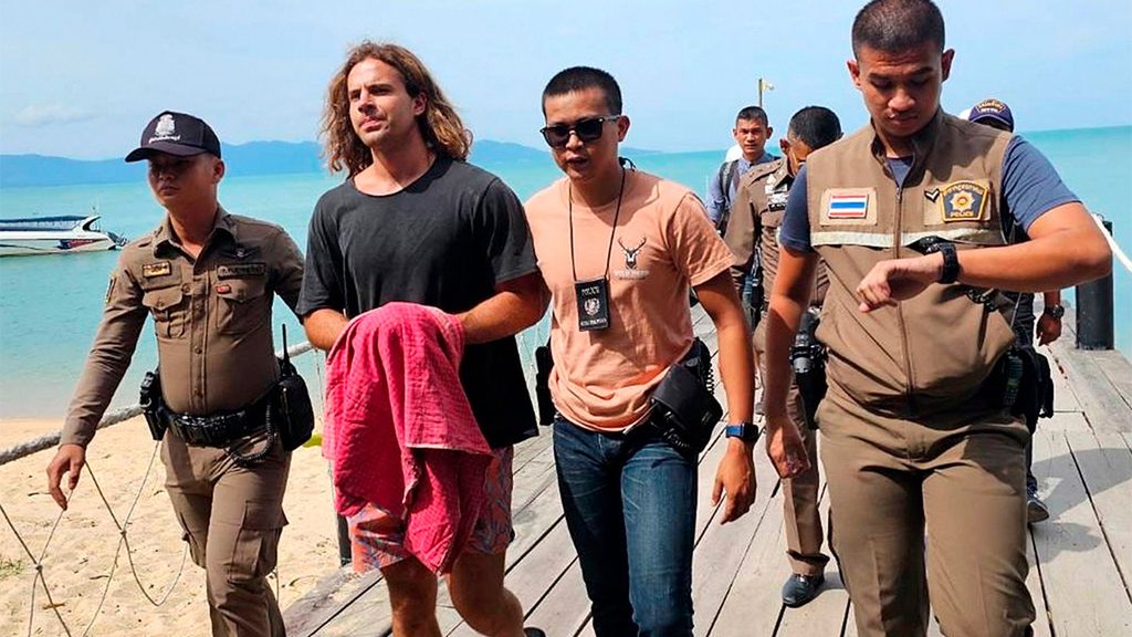Daniel Sancho, detenido en Tailandia por el crimen de Edwin Arrieta