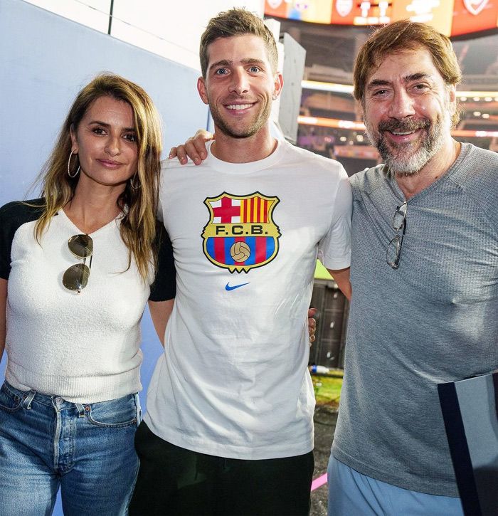 Penélope Cruz y Javier Bardem apoyan al FC Barcelona en Los Ángeles