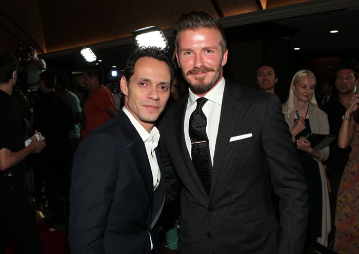 Beckham y Marc Anthony