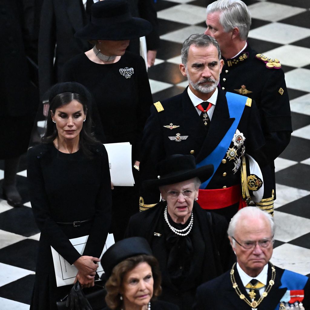 Casas reales en el funeral de la reina Isabel II