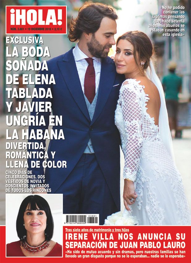 Portada de ¡HOLA! con la boda de Elena Tablada y Javier Ungría