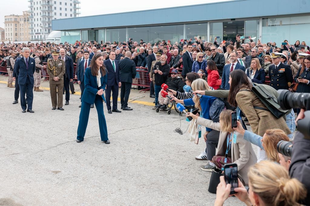 La reina Letizia, en sus breves declaraciones ante la prensa