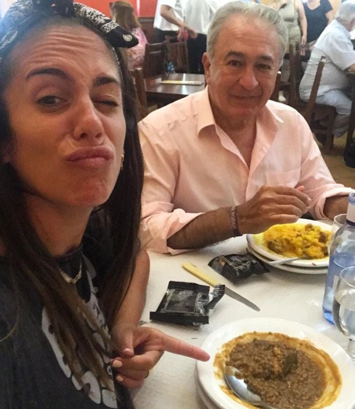 Anabel Pantoja con su padre Bernardo Pantoja