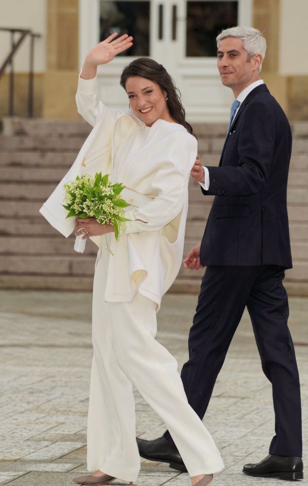 Alejandra de Luxemburgo y Nicolas Bagory en su boda civil