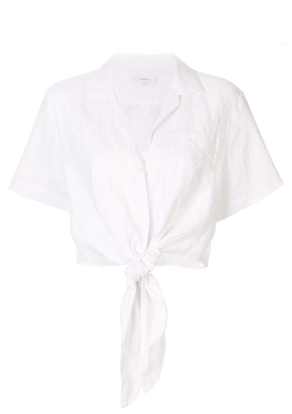 camisa blanca lino