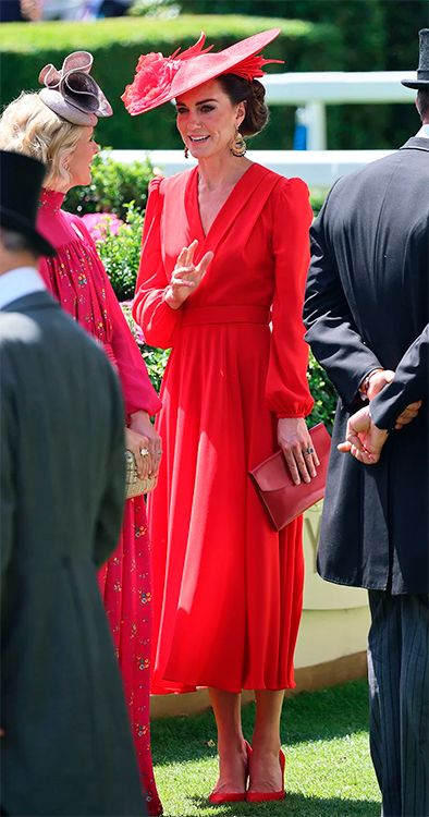 Kate Middleton de rojo en Ascot