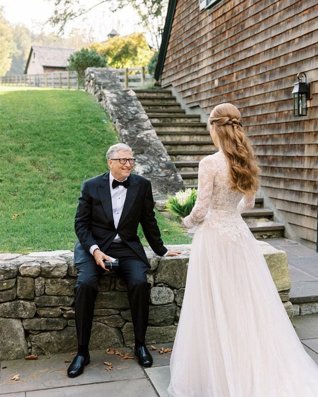 Jennifer Gates con su padre Bill Gates