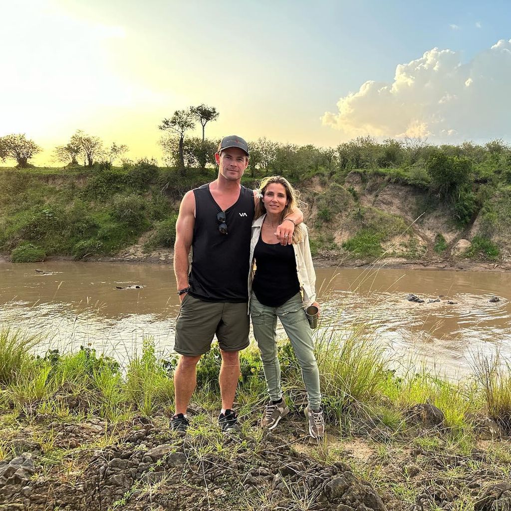 elsa pataky chris hemsworth y su familia de safari en kenia