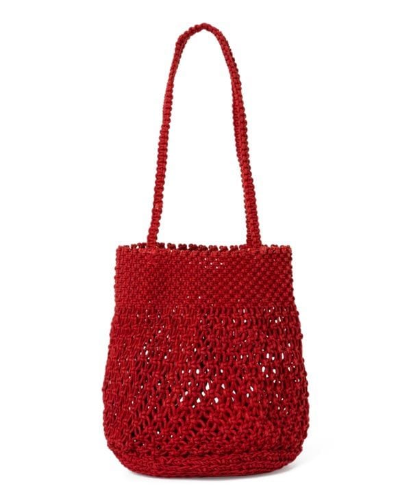 bolso crochet rojo