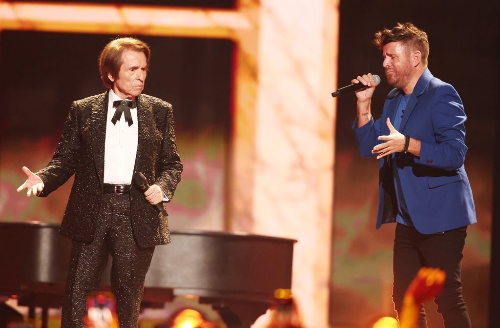 Raphael and Pablo López perform onstage at the Billboard Latin Music Awards 2022 held at Watsco Center on September 29, 2022 in Coral Gables, Florida. (Photo by Christopher Polk/Billboard via Getty Images)