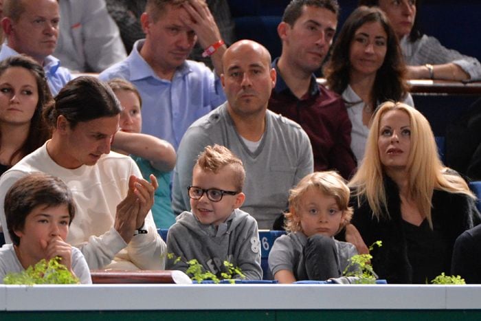 Zlatan Ibrahimovic con su pareja Helena Seger