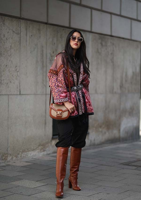 look kimono pantalon negro