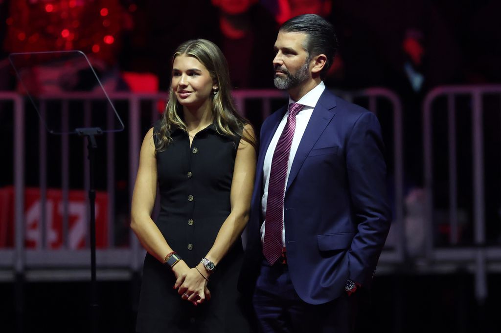 Donald Trump Jr. y su hija Kai Madison Trump en el mitin realizado en la Capital One Arena el pasado 19 de enero. 