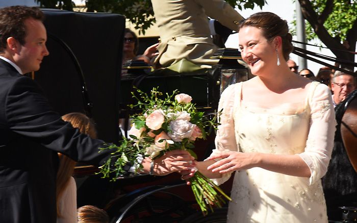 Victoria de Hohenlohe en el día de su boda