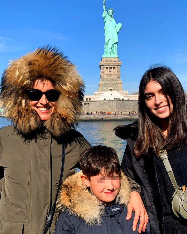 Blanca con Lucía y Martín en Nueva York
