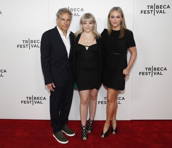 Ben Stiller junto a su hija Ella y su mujer  Christine Taylor