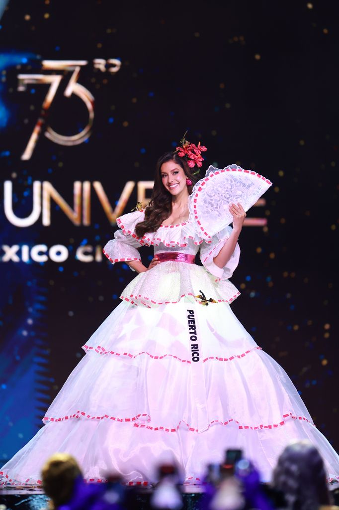 MEXICO CITY, MEXICO - NOVEMBER 14: Miss Puerto Rico Jennifer Colón participates in the The 73rd Miss Universe Competition - Preliminary Competition at Arena Ciudad de Mexico on November 14, 2024 in Mexico City, Mexico. (Photo by Hector Vivas/Getty Images)