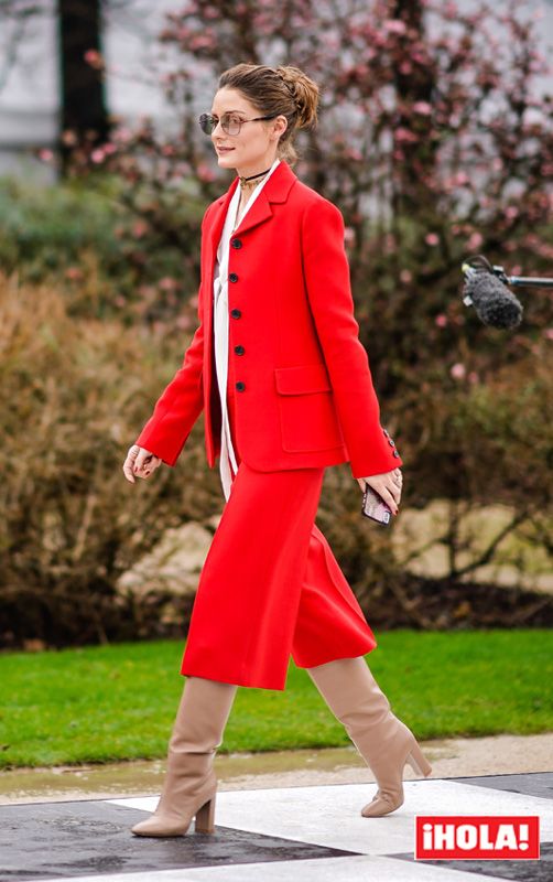 El traje rojo de Olivia Palermo