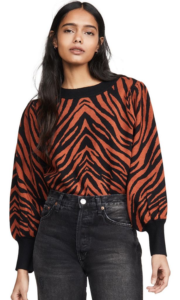 sweaters de zebra animal print e