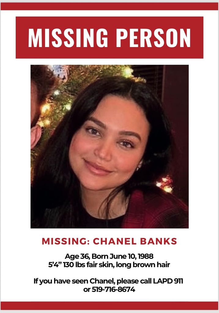 La actriz de Gossip Girl, Chanel Maya Banks, desaparece en Los Ángeles