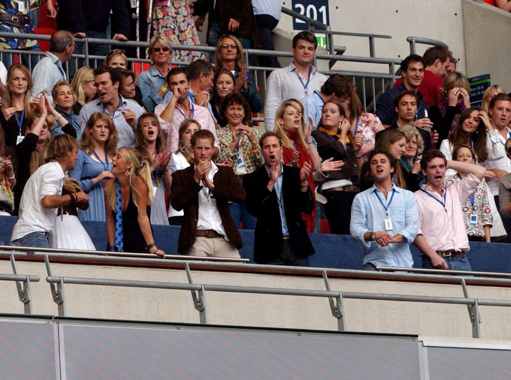 Windsor, Spencer and Middleton attended the concert: Kate is on the right of the image with her brother James