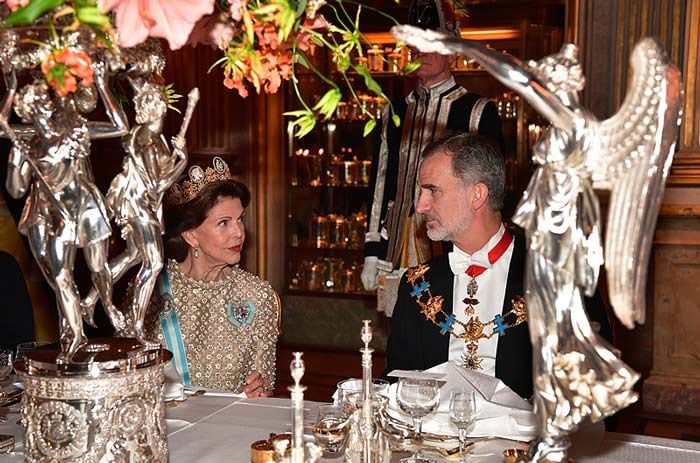 Los Reyes de Suecia agasajan a don Felipe y doña Letizia con una fastuosa cena de gala