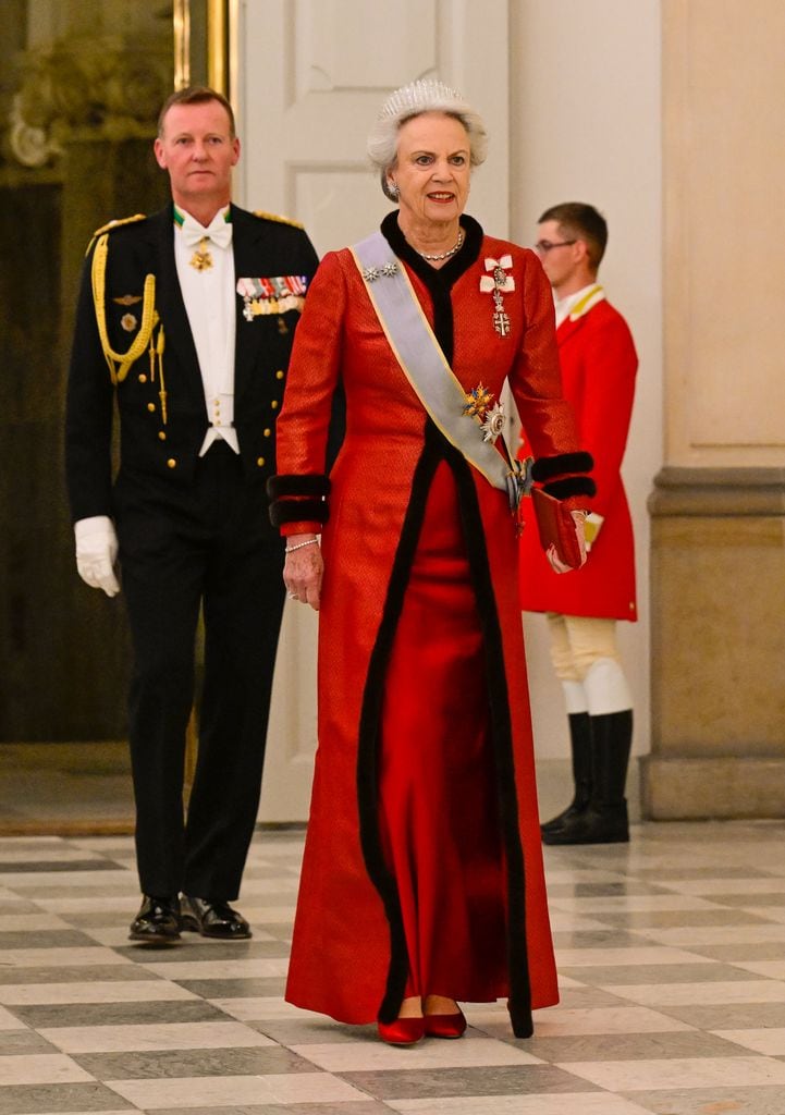 Princesa Benedicta en la recepción del presidente de Egipto