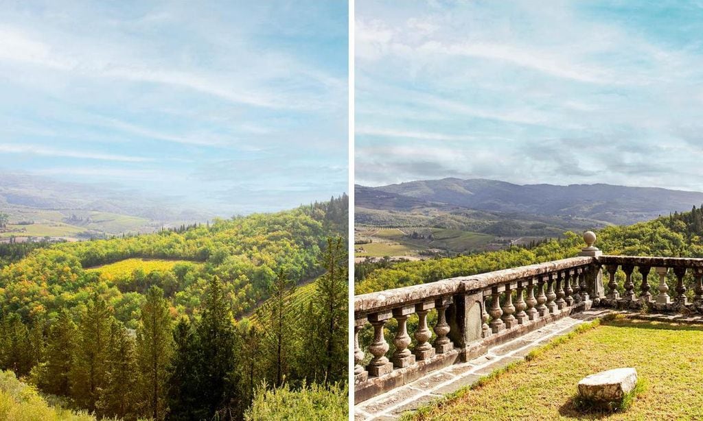 
Sobre estas líneas, espectaculares vistas a los viñedos del valle del Chianti.
