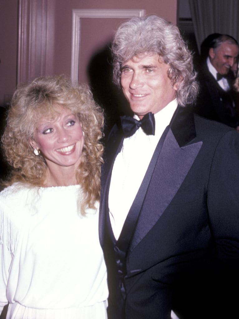 Michael Landon con su mujer Cindy