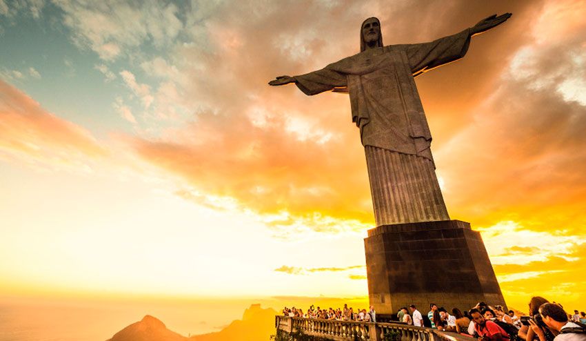 atardecer cristo corcovado rio janeiro