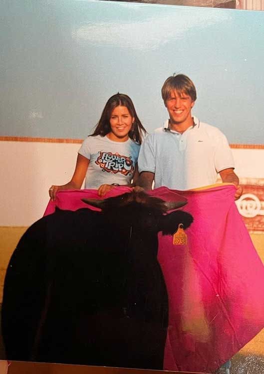 Virginia Troconis y Manuel Díaz de jóvenes 