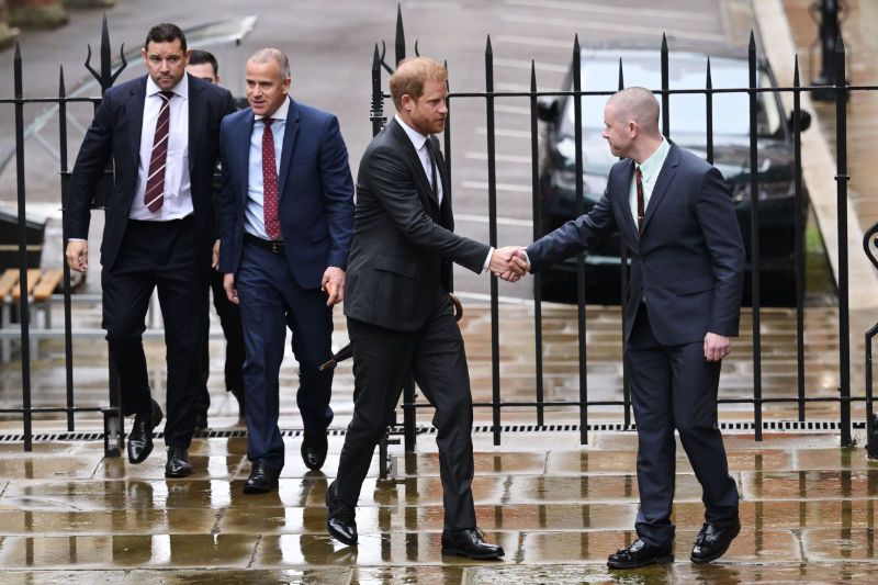 El príncipe Harry en la Corte Suprema de Londres 