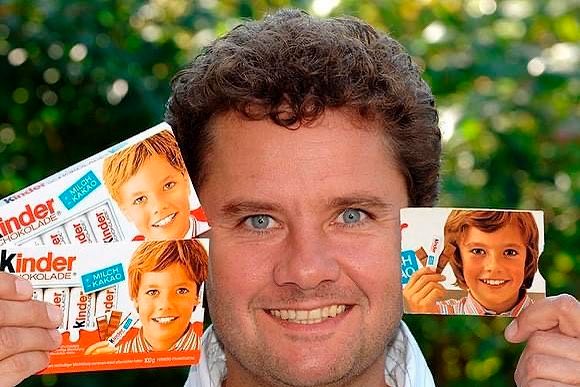 This is now the boy who appeared on the Kinder Chocolate boxes