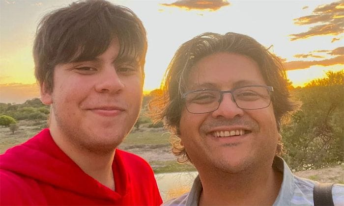 El empresario paquistaní Shahzada Dawood y su hijo Suleman